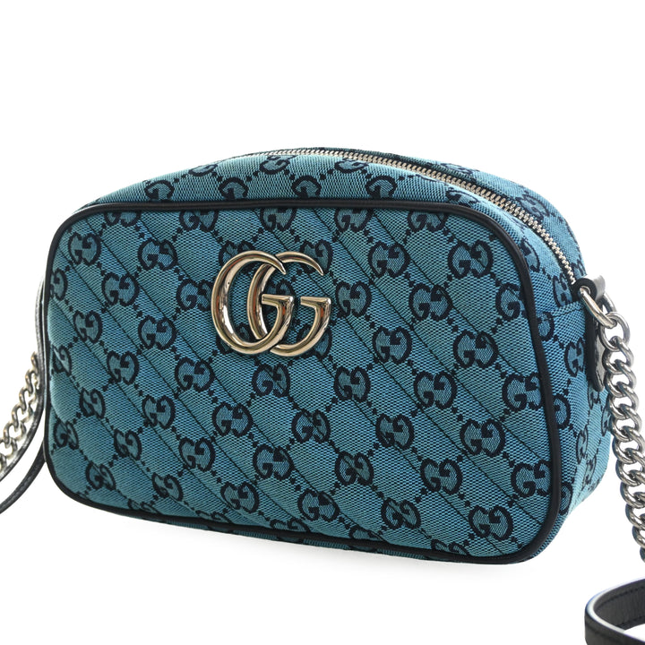 GG Marmont Matelasse GG Sac Petit Bleu