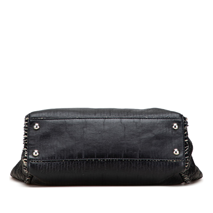 Chanel Glazed Cuir de veau Tweed Tweedy Shopping Cabas Noir – GABY PARIS Authentique