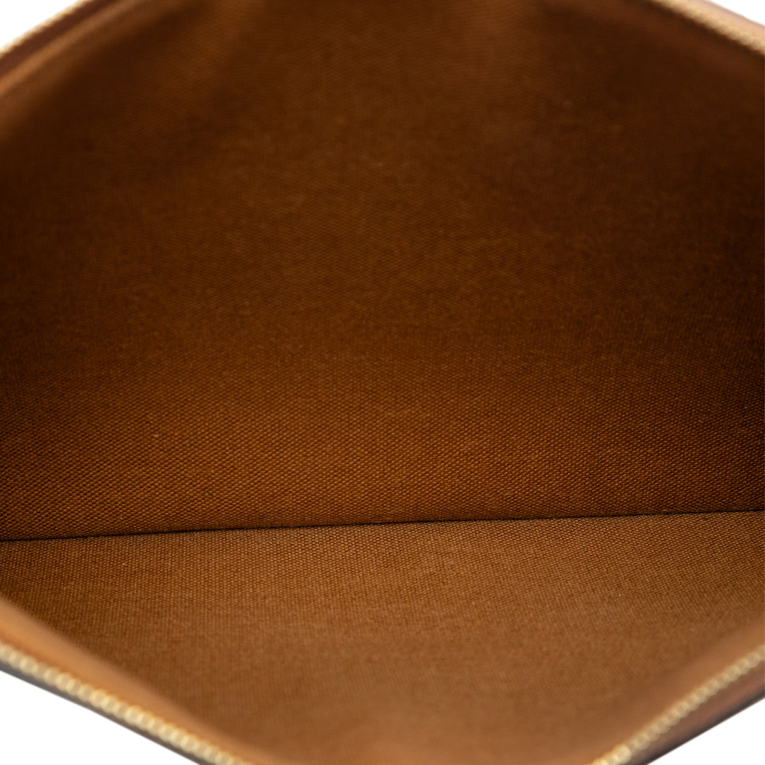 Triomphe Pochette Petit Triomphe enduite Marron
