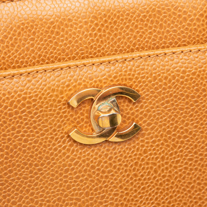 Chanel CC Caviar Chain Turn Lock Cabas