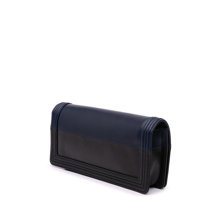 Chanel Bicolor Cuir d’agneau Boy Pochette Noir
