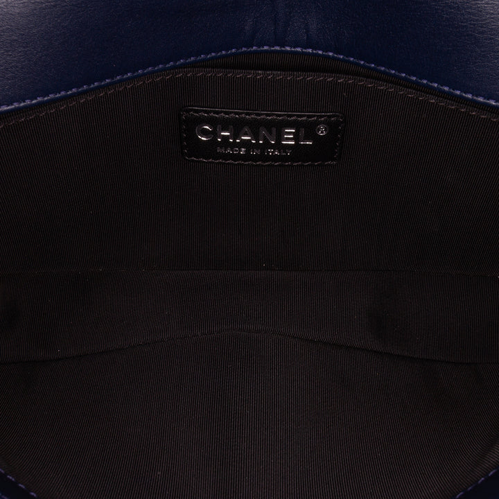 Chanel Bicolor Cuir d’agneau Boy Pochette Noir