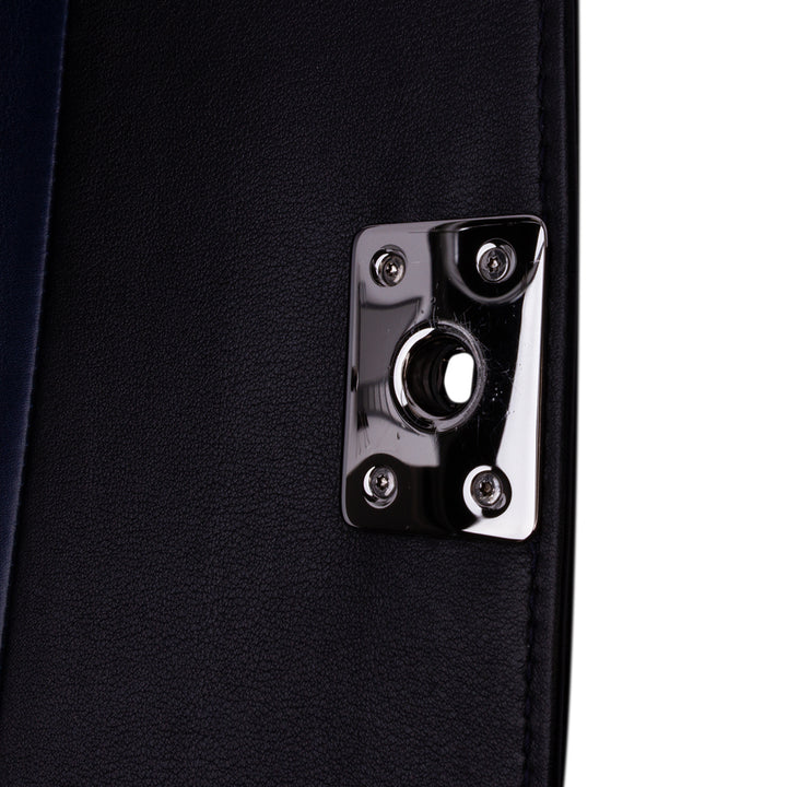 Chanel Bicolor Cuir d’agneau Boy Pochette Noir