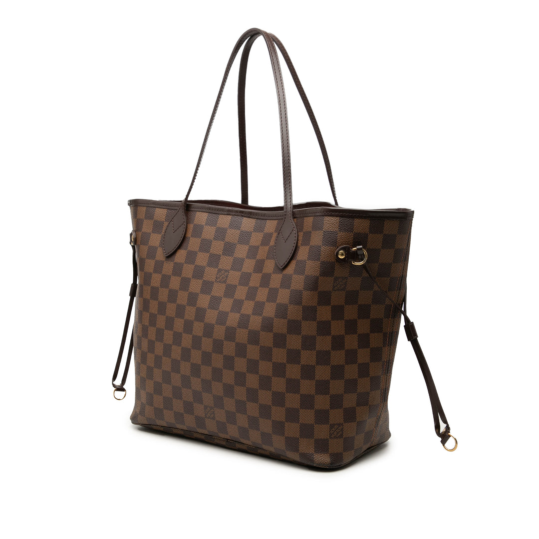 Louis Vuitton Neverfull MM Damier Ébène Marron – vue 2 – GABY PARIS
