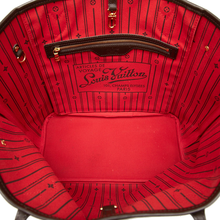 Louis Vuitton Neverfull MM Damier Ébène Marron – vue 4 – GABY PARIS