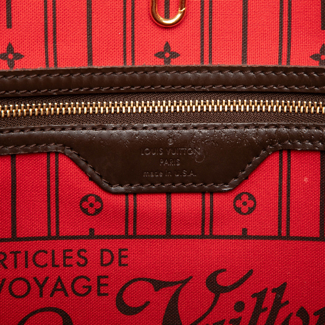 Louis Vuitton Neverfull MM Damier Ébène Marron – vue 5 – GABY PARIS