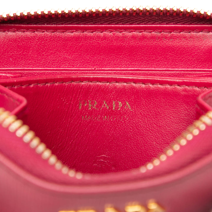Prada Vitello Move Porte-monnaie Rose – vue 5 – GABY PARIS