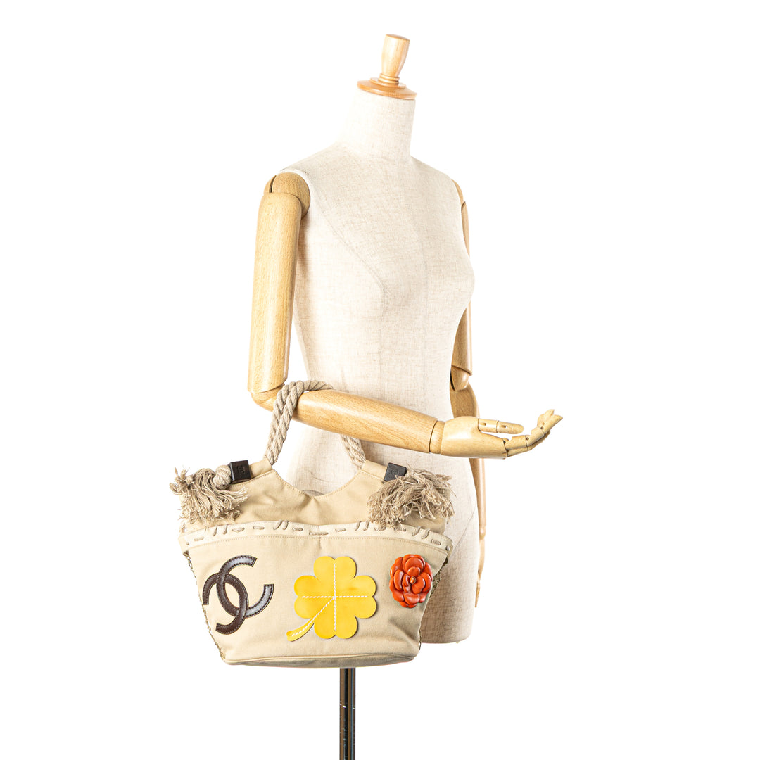 Canvas Cruise Rope Cabas Tote Brown - Gaby Paris