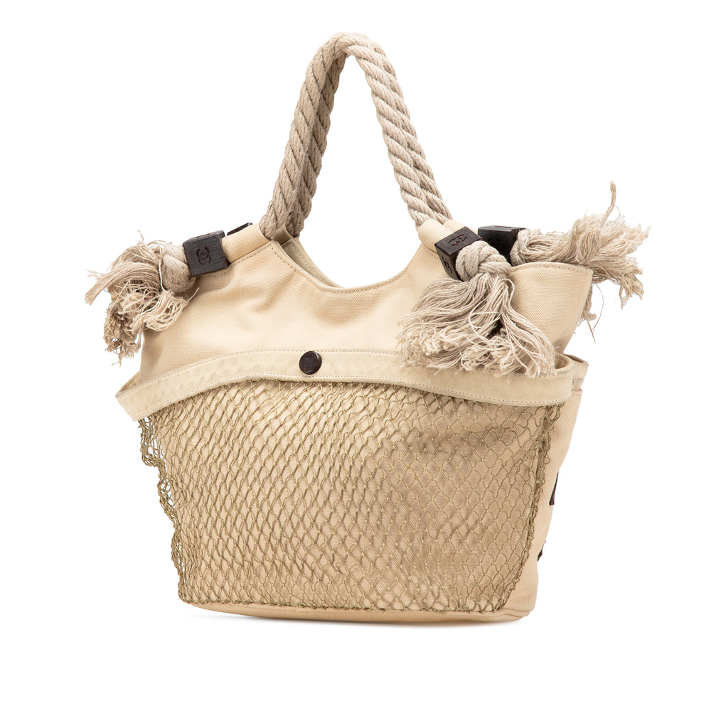Canvas Cruise Rope Cabas Tote Brown - Gaby Paris