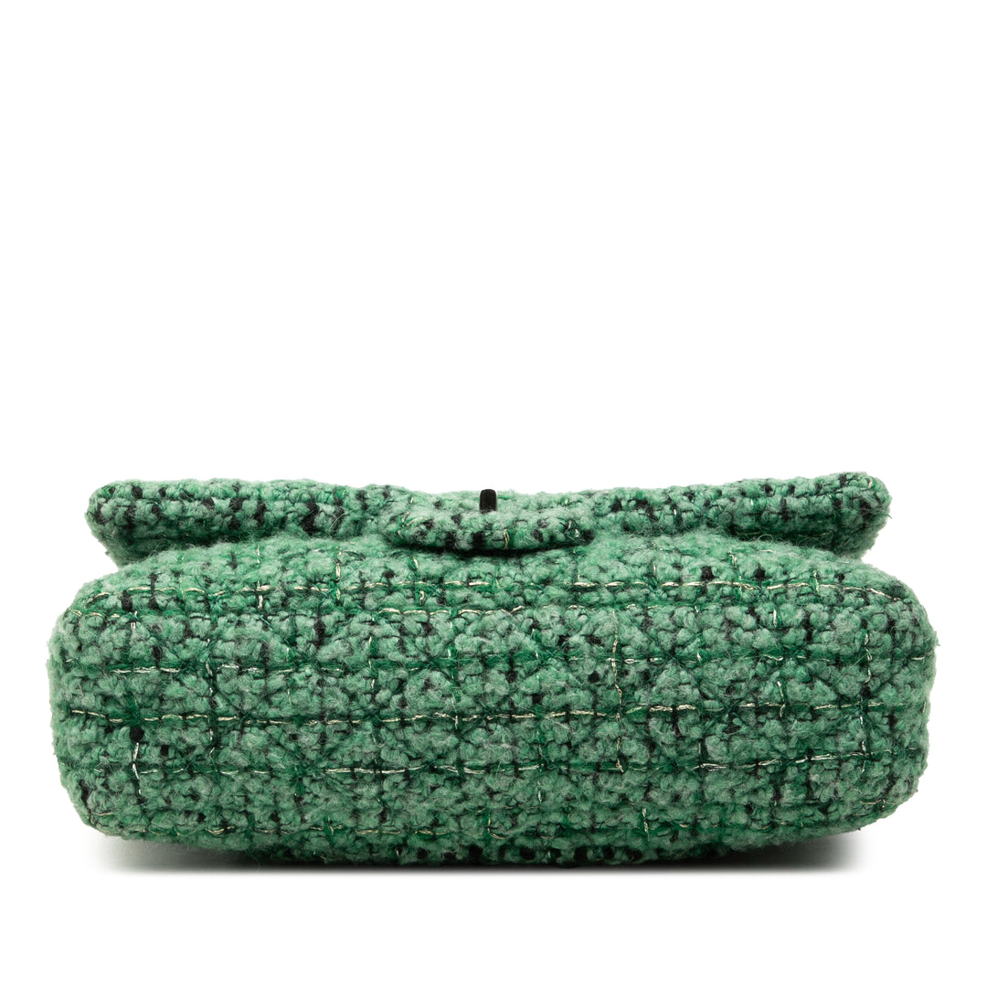 Matelassé Reissue 2.55 Easy Messenger à rabat Petit Tweed Vert