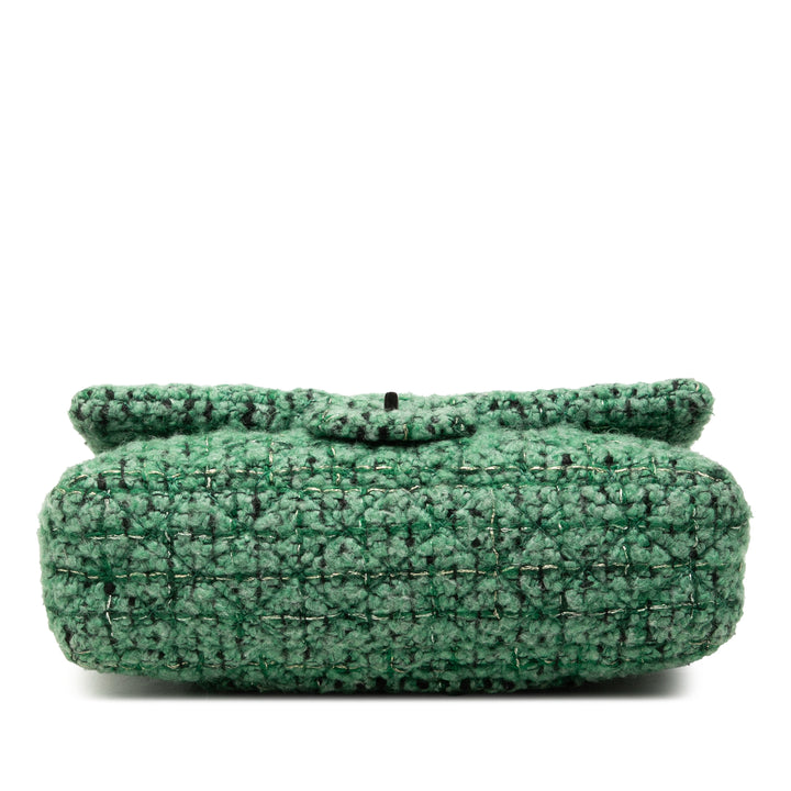Matelassé Reissue 2.55 Easy Messenger à rabat Petit Tweed Vert