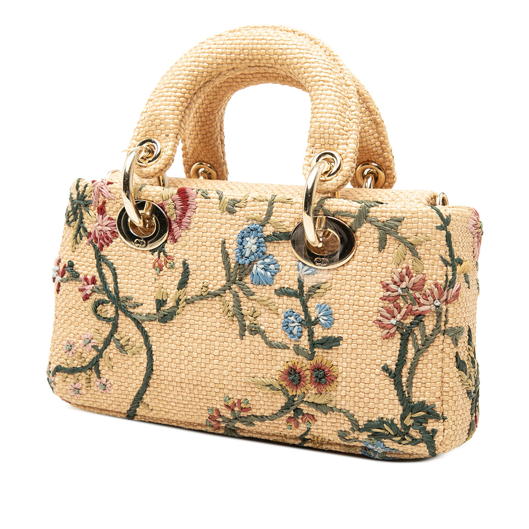 Dior Sac à main brodé Lady D Joy Micro Beige – vue 2 – GABY PARIS