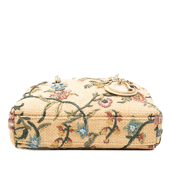 Dior Sac à main brodé Lady D Joy Micro Beige – vue 3 – GABY PARIS