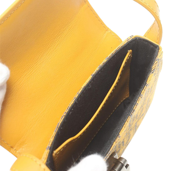 Nano Oblique Lock Pouch Crossbody Yellow - Gaby Paris