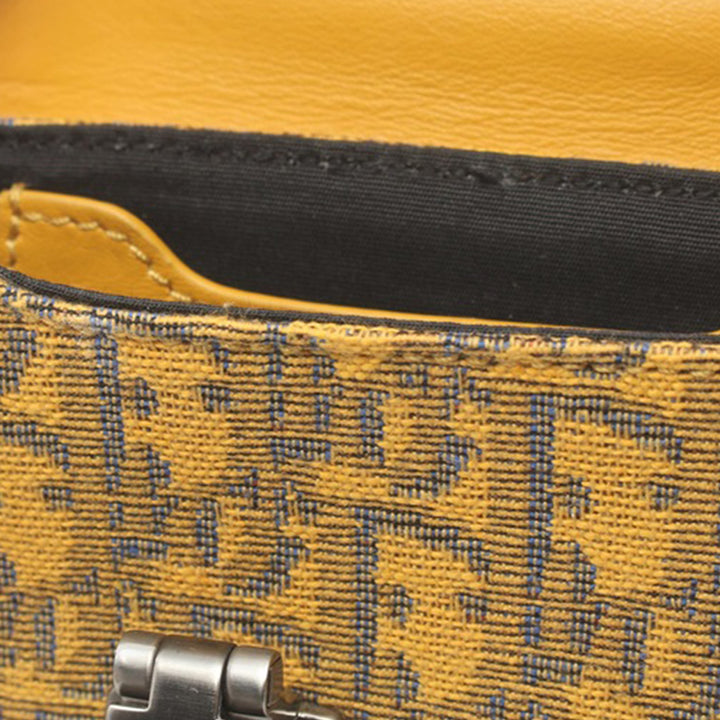 Nano Oblique Lock Pouch Crossbody Yellow - Gaby Paris