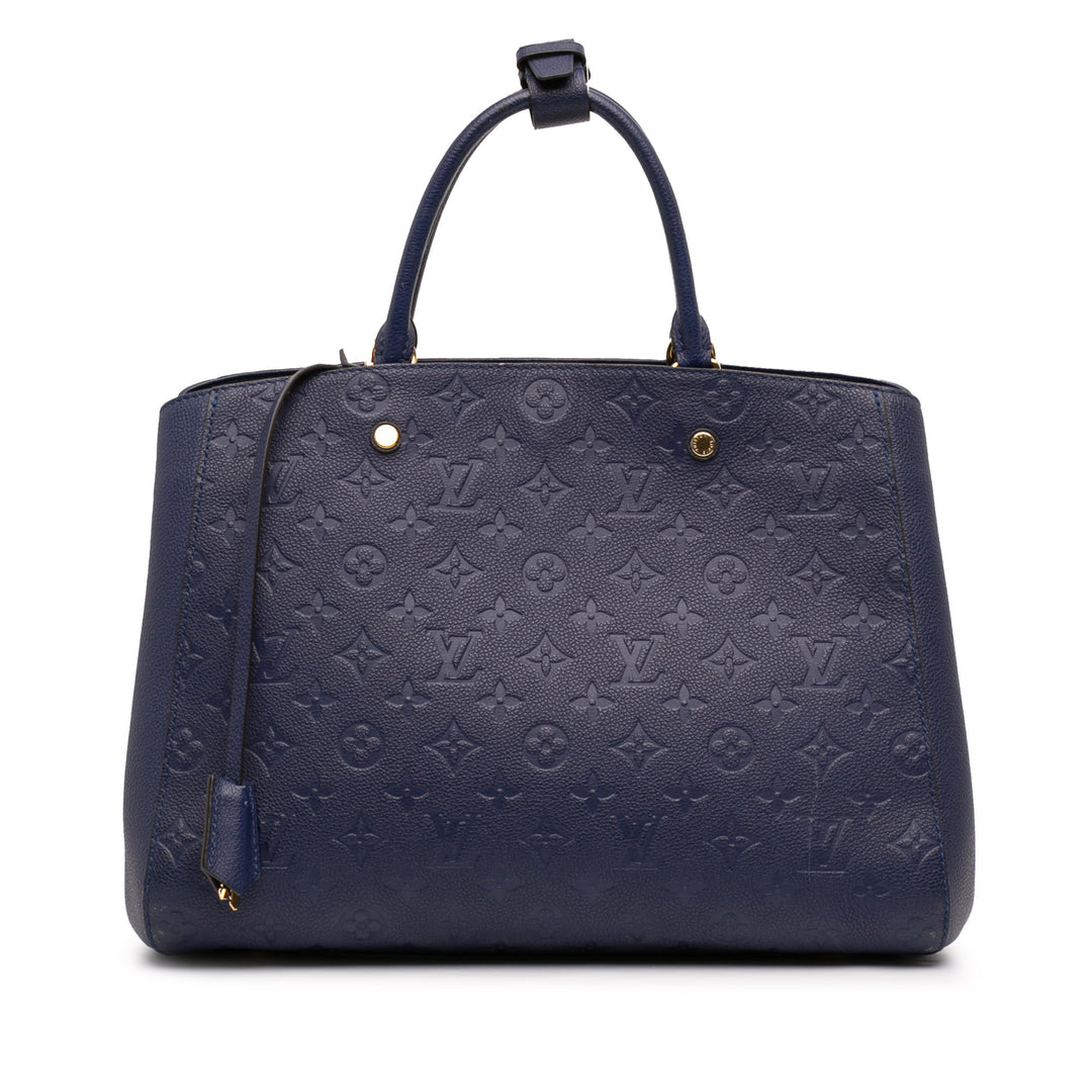 Montaigne GM Monogram Empreinte Bleu