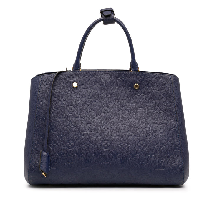 Montaigne GM Monogram Empreinte Bleu