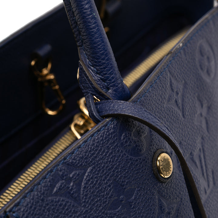 Montaigne GM Monogram Empreinte Bleu