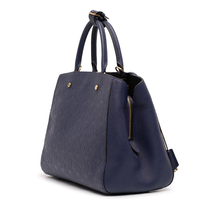 Montaigne GM Monogram Empreinte Bleu