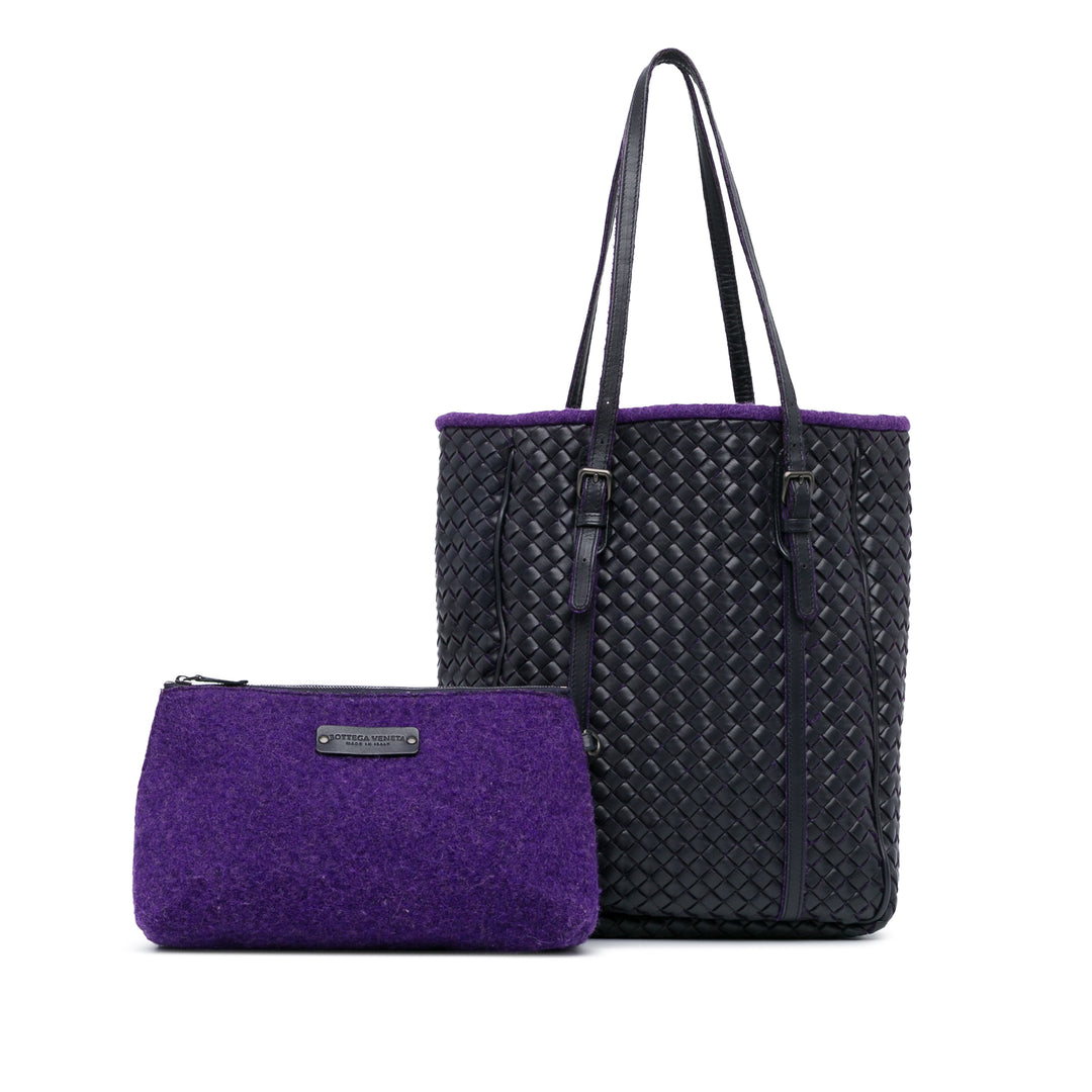 Bottega Veneta Cabas Intrecciato Violet – vue 10 – GABY PARIS