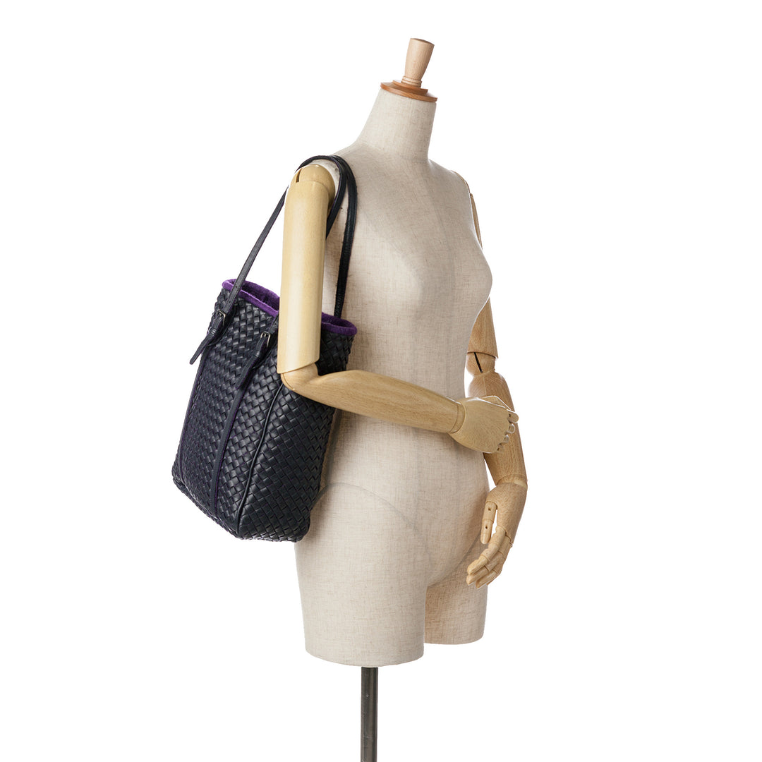Bottega Veneta Cabas Intrecciato Violet – vue 9 – GABY PARIS