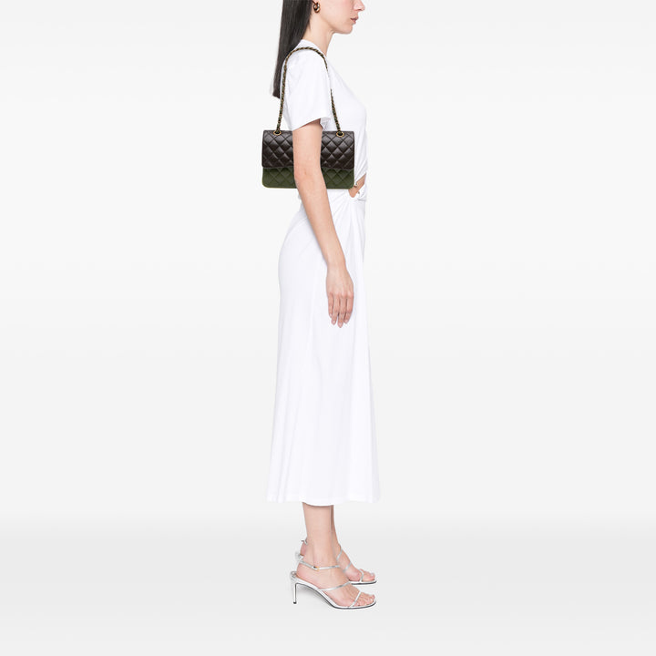 Chanel Medium Classic Tricolor Cuir d’agneau Double rabat Vert – GABY PARIS Authentique