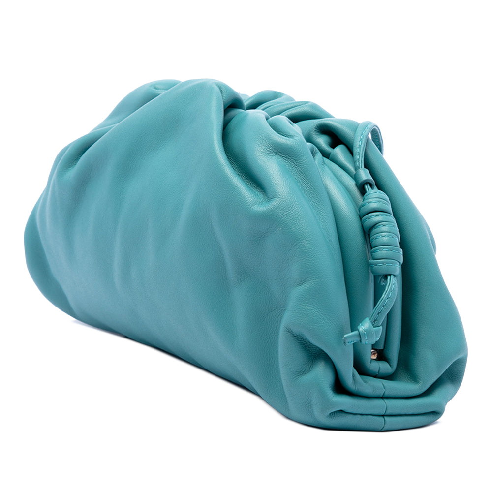 Bottega Veneta Pochette The Mini Cuir d'agneau Bleu – vue 2 – GABY PARIS