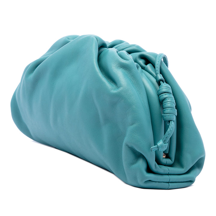 Bottega Veneta Pochette The Mini Cuir d'agneau Bleu – vue 2 – GABY PARIS