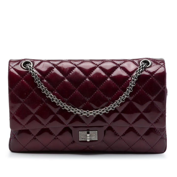 Chanel Matelassé Cuir verni Reissue 2.55 Double rabat 226