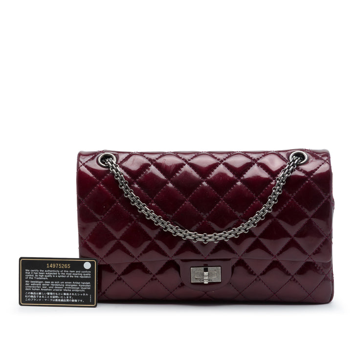 Chanel Matelassé Cuir verni Reissue 2.55 Double rabat 226