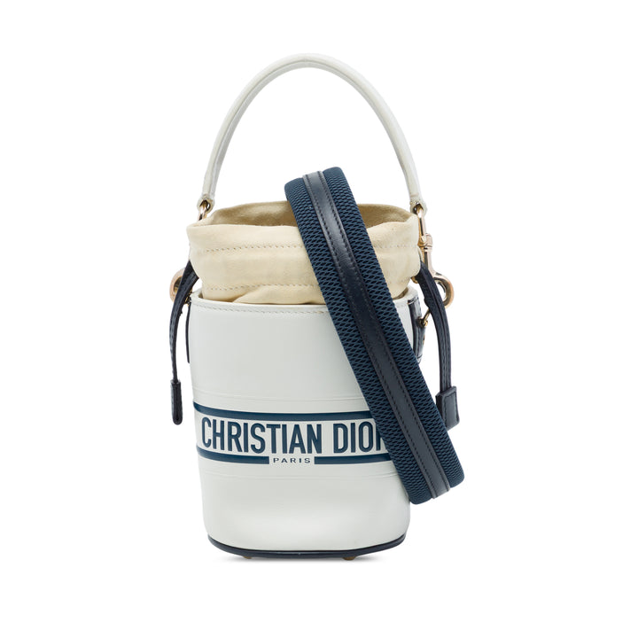 Dior Vibe Sac à cordon seau Micro Cuir de veau Beige – vue principale – GABY PARIS