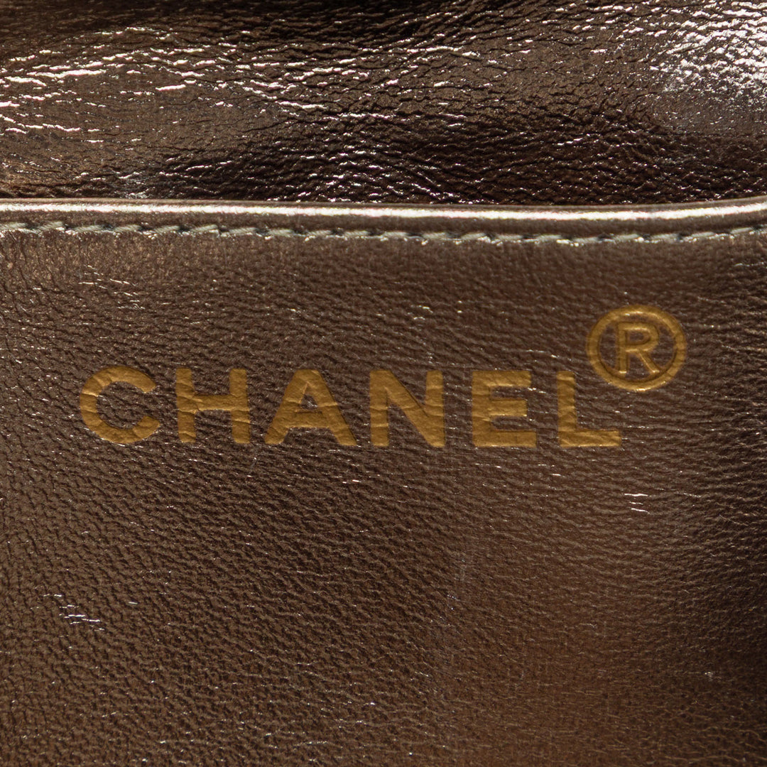 Chanel Mini CC Matelassé Metallic Cuir d’agneau Frame Sac porté croisé