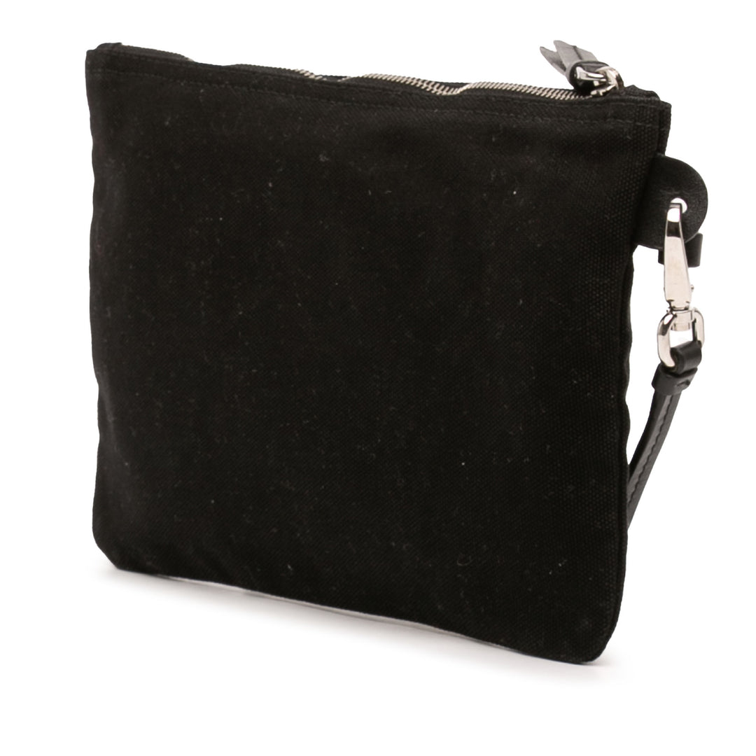 Prada Canapa Toile Logo Wrislet Pochette