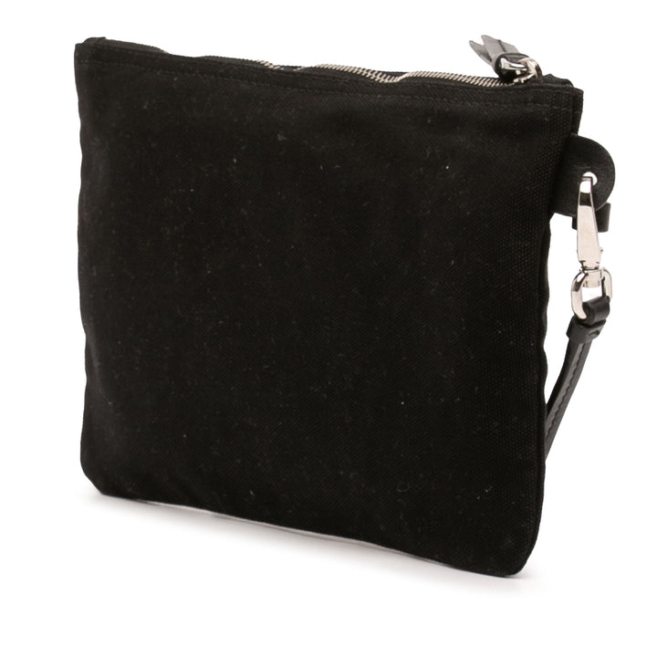 Prada Canapa Toile Logo Wrislet Pochette