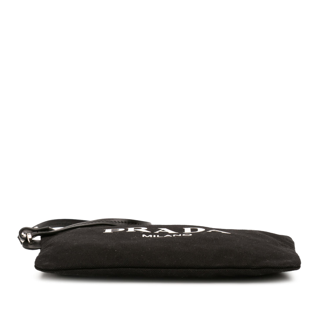 Prada Canapa Toile Logo Wrislet Pochette