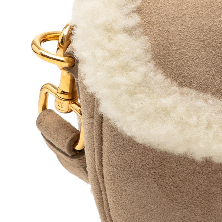Dior Shearling Bobby Sac Petit Marron – vue 7 – GABY PARIS