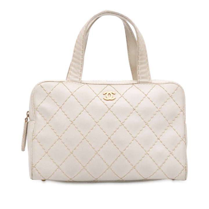 Chanel CC Cuir d’agneau Wild Stitch Sac à main
