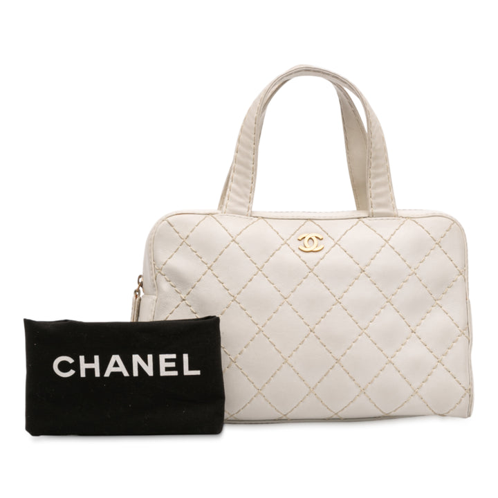 Chanel CC Cuir d’agneau Wild Stitch Sac à main