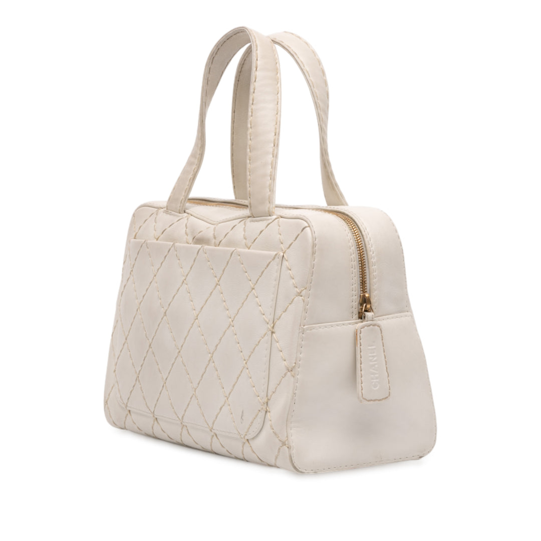Chanel CC Cuir d’agneau Wild Stitch Sac à main