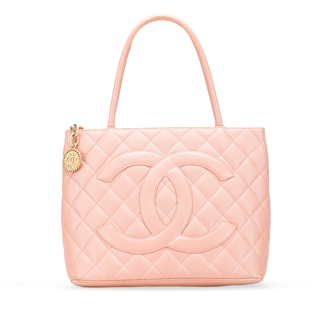 Caviar Medallion Tote Pink - Gaby Paris