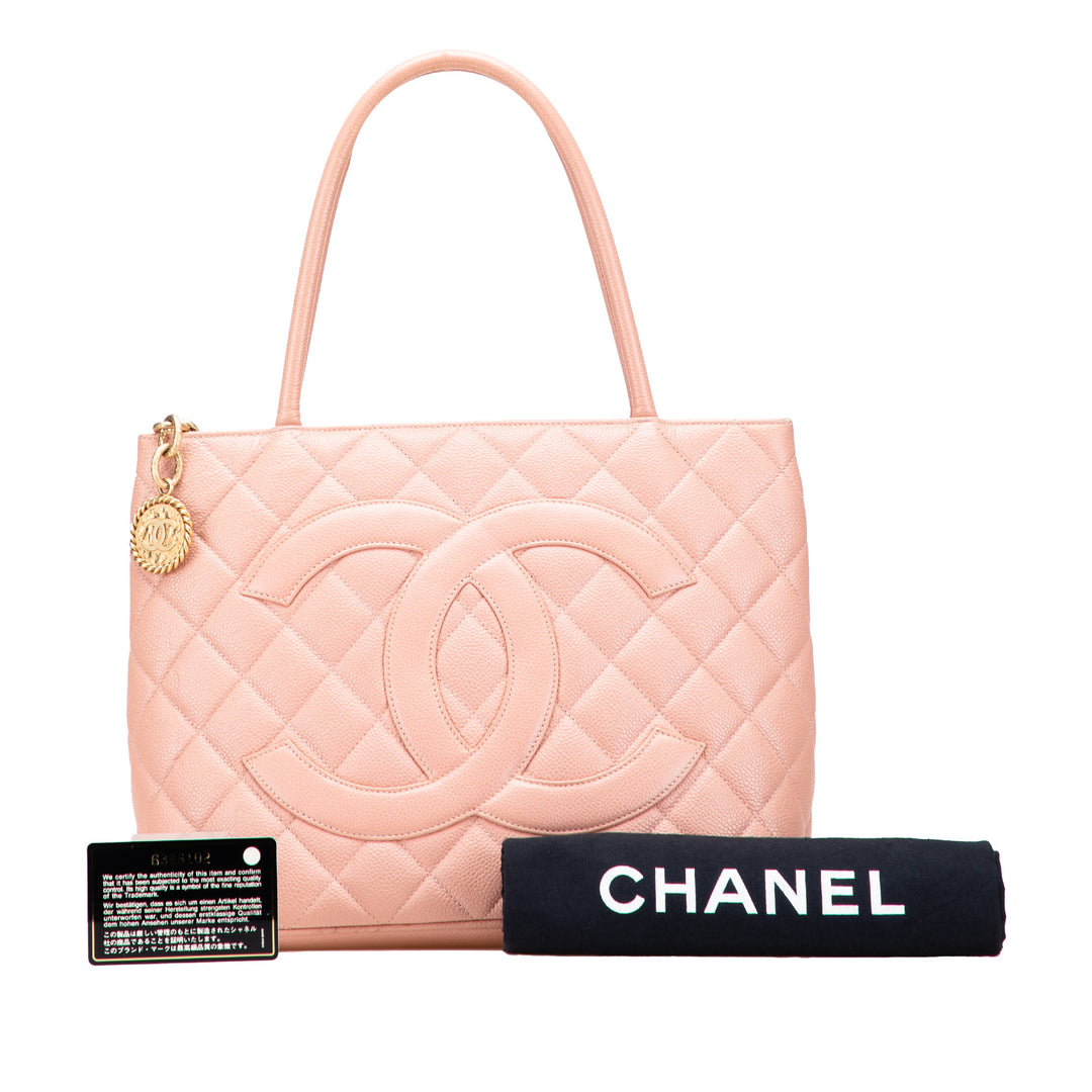 Caviar Medallion Tote Pink - Gaby Paris