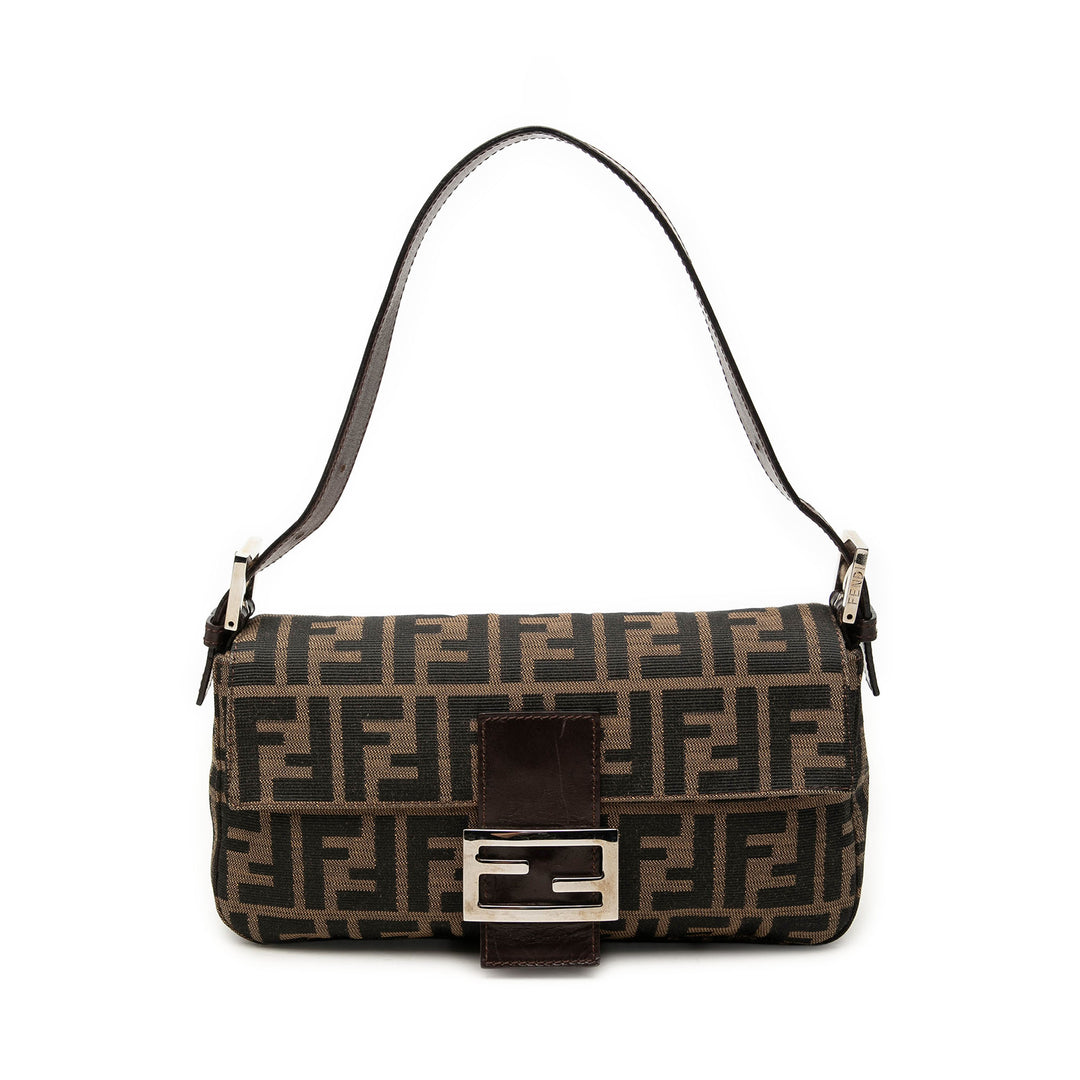 Fendi Zucca Baguette Marron – vue principale – GABY PARIS