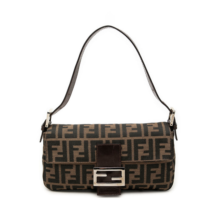 Fendi Zucca Baguette Marron – vue principale – GABY PARIS
