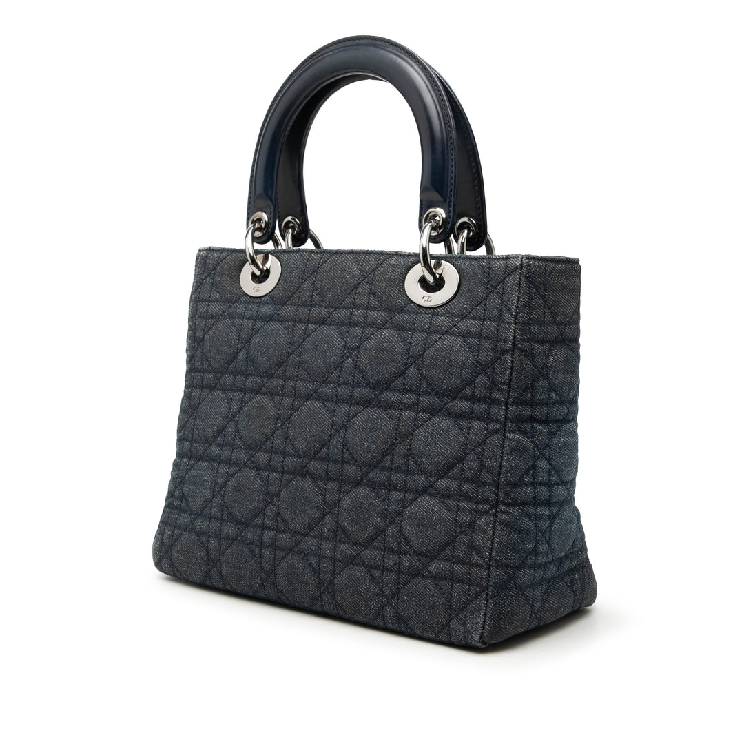 Dior Medium Jean Cannage Lady Dior