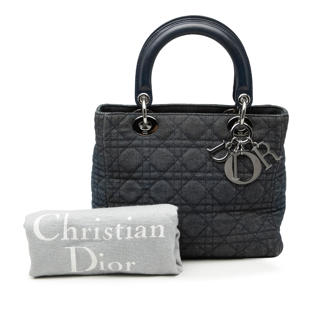 Dior Medium Jean Cannage Lady Dior