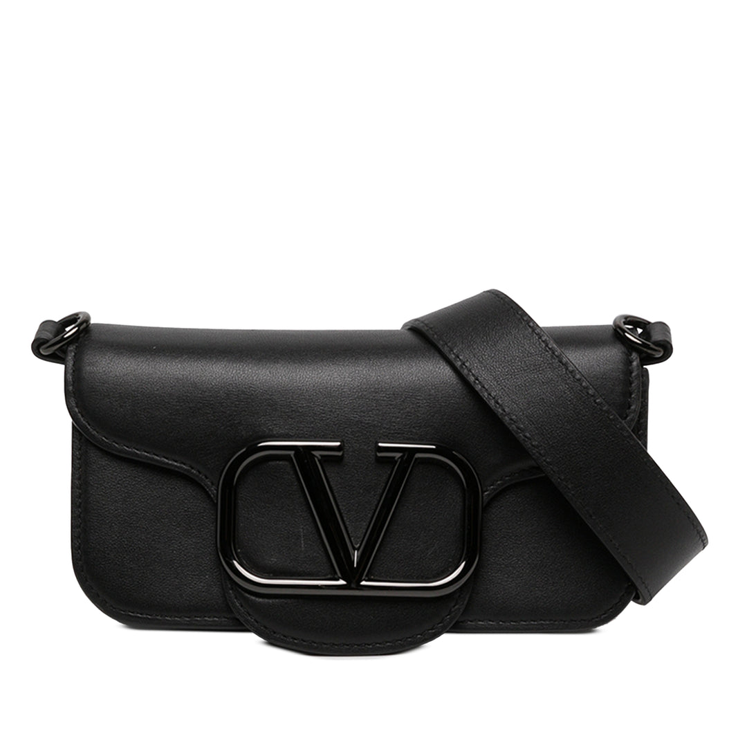 Valentino VLogo Loco Sac Petit Cuir de veau Noir – vue principale – GABY PARIS
