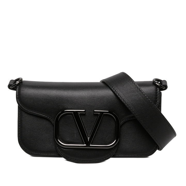 Valentino VLogo Loco Sac Petit Cuir de veau Noir – vue principale – GABY PARIS