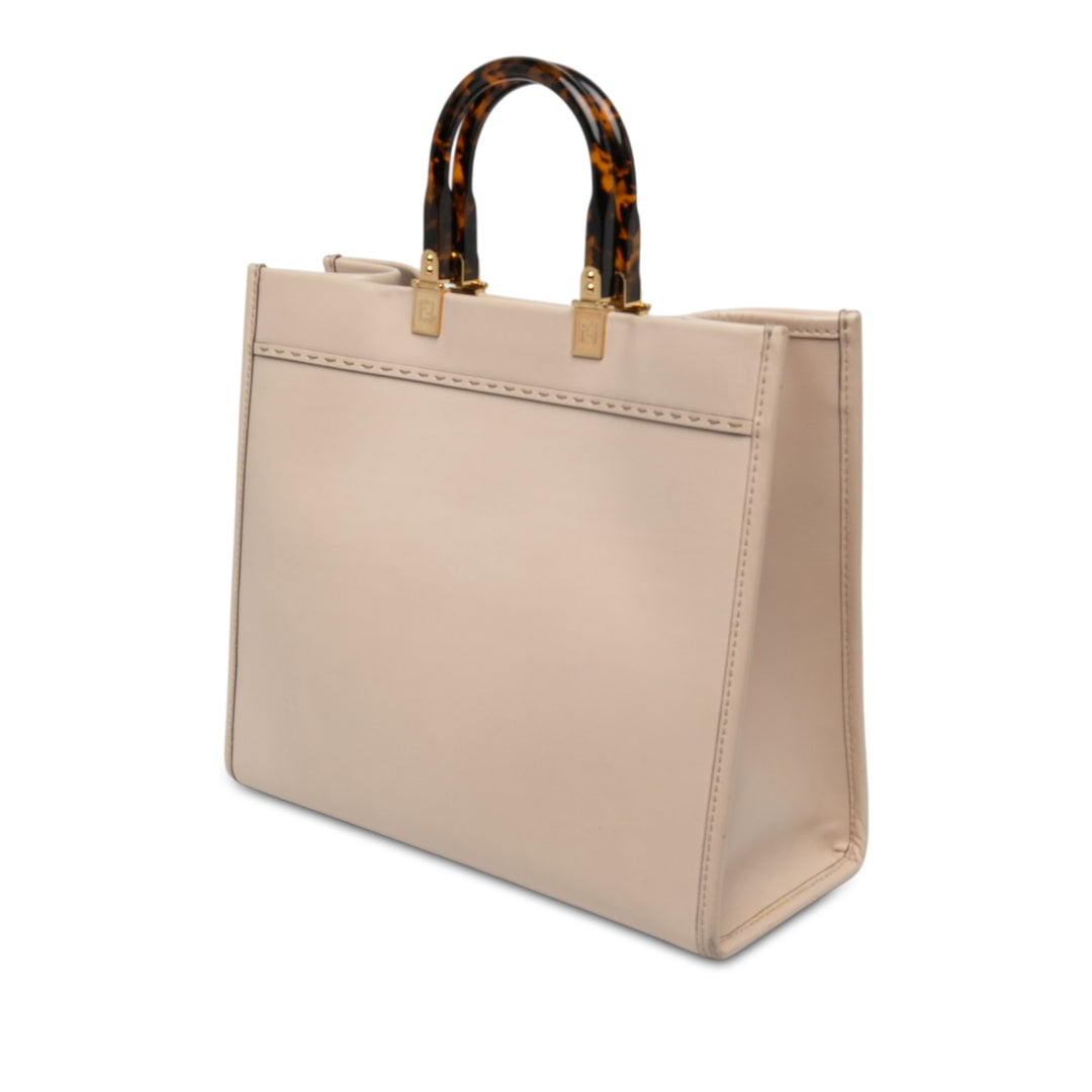 Fendi Sunshine Cabas Moyen Beige – vue 2 – GABY PARIS
