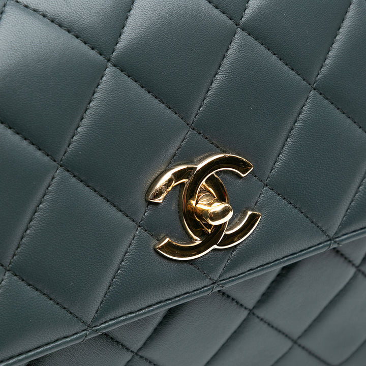 Chanel Medium Cuir d’agneau Trendy CC Top Handle Bag Gris