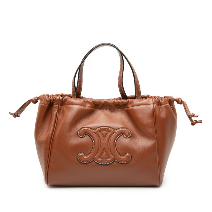 Celine Small Cuir de veau Cuir Triomphe Cabas Drawstring Sac